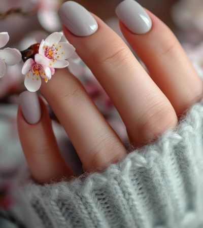 vidám egyszerű tavaszi körmök